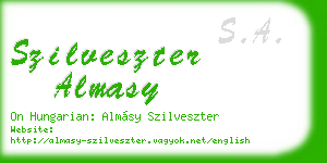 szilveszter almasy business card